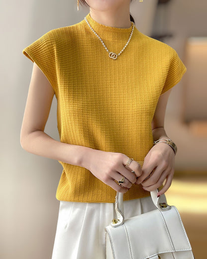 Lena Calm Ribbed Knit Tee