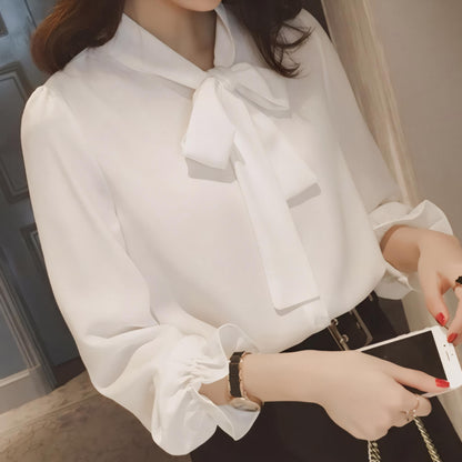 Luna Tie Soft Bow Blouse