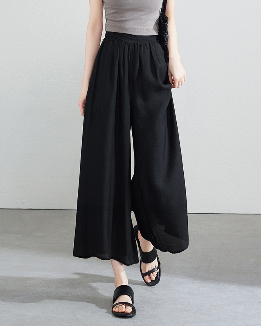 Serene Drape Chiffon Wide Pants