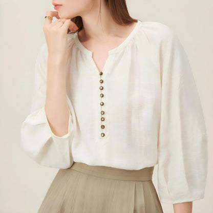 Maelle Calm Button Blouse