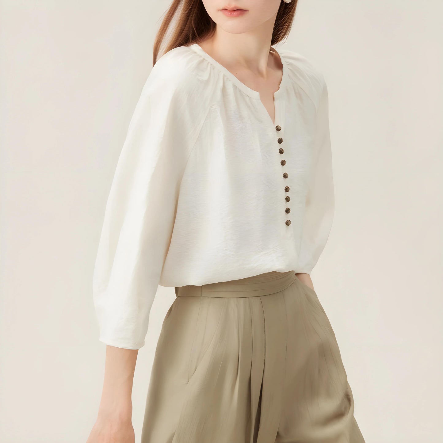 Maelle Calm Button Blouse