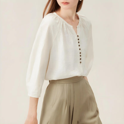 Maelle Calm Button Blouse