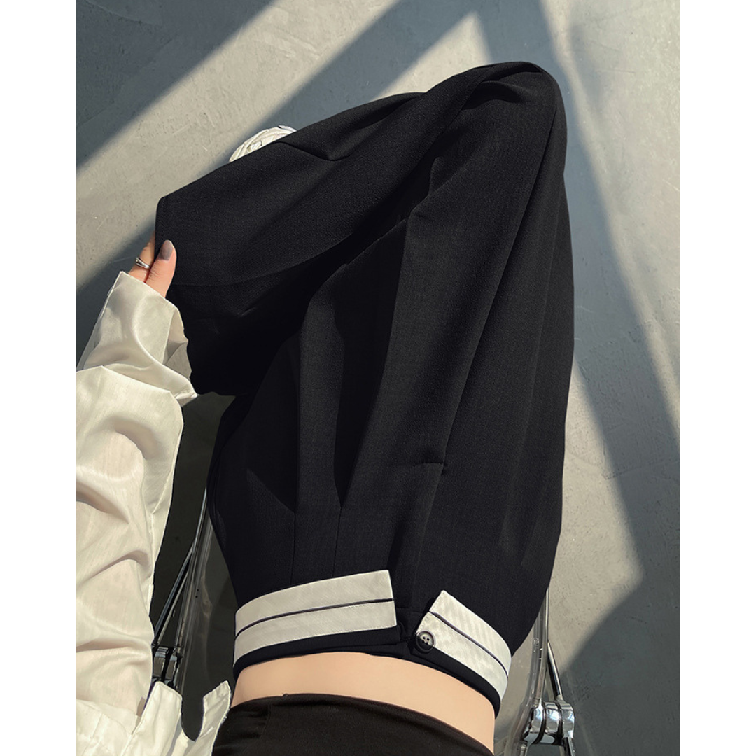 Faye Contrast Waist Flare Skirt