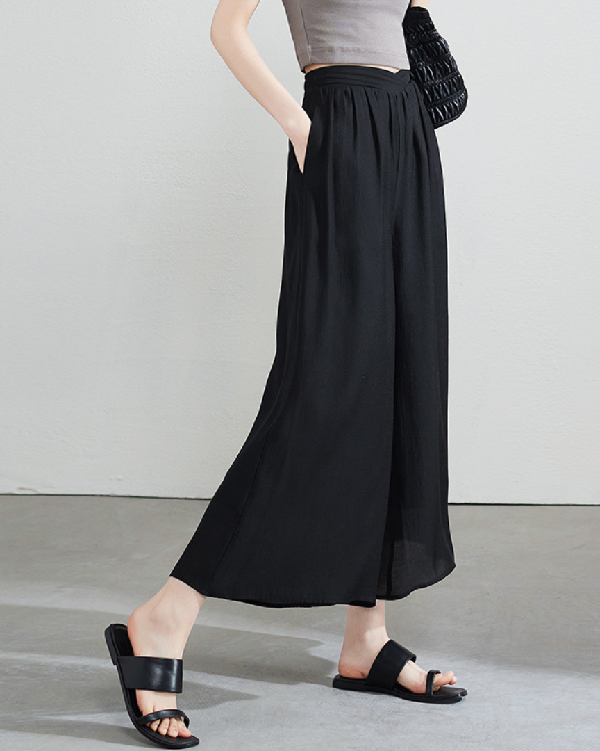 Serene Drape Chiffon Wide Pants