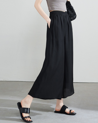 Serene Drape Chiffon Wide Pants