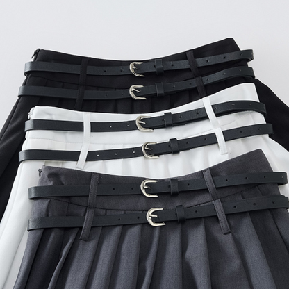 Nola Trim Pleat Slit Skirt