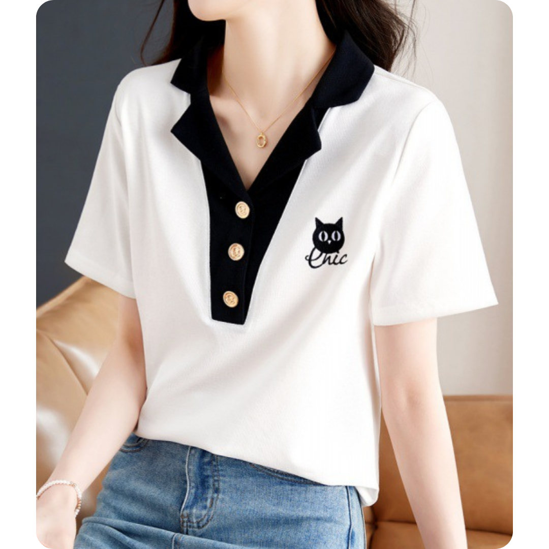 Milo Chic Cat Collar T-Shirt
