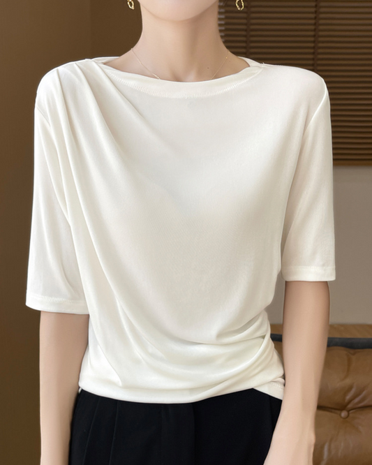 Elise Drape Acetate T-Shirt