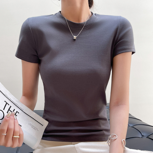 Cleo Fitted Cotton Stretch T-Shirt