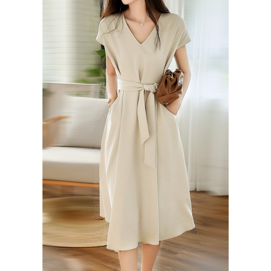 Lina Ivory Ease Belt Dress