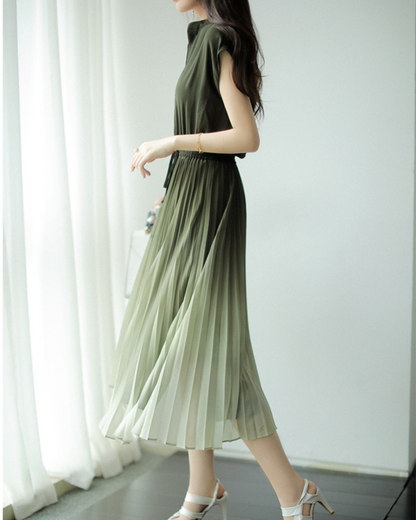 Isla Flow Ombre Pleat Dress