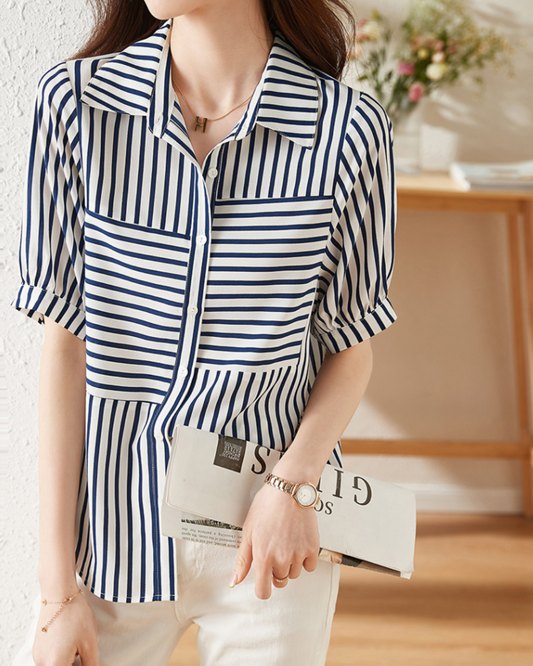 Amara Stripe Ease Collar Shirt