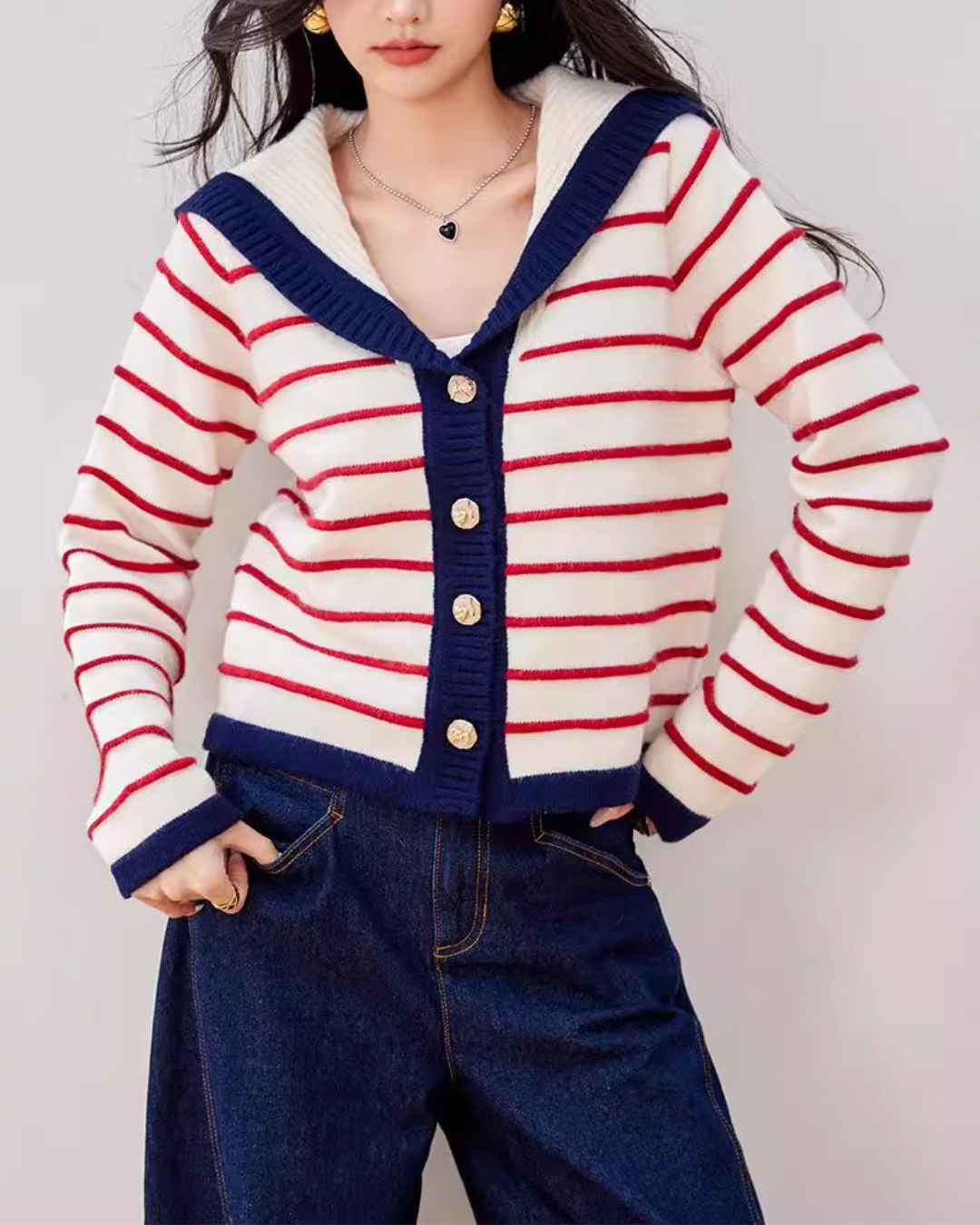 Celine Coast Stripe Cardigan