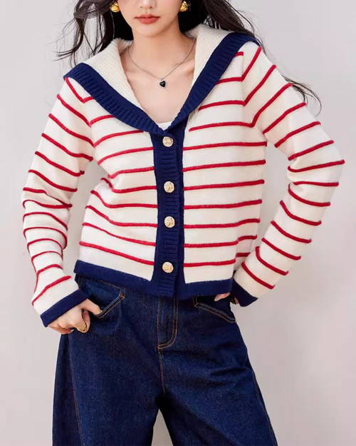 Celine Coast Stripe Cardigan