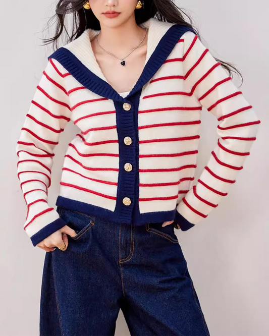 Celine Coast Stripe Cardigan