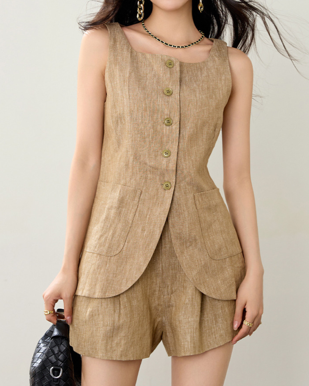 Linea Calm Linen Short Set