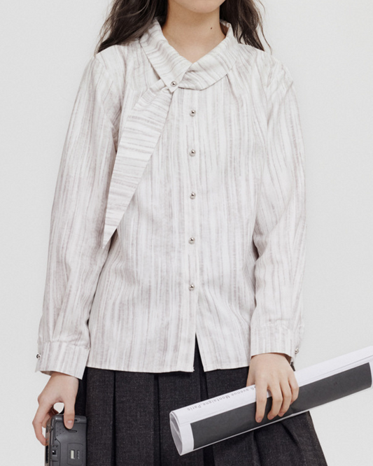 Mira Fold Stripe Blouse