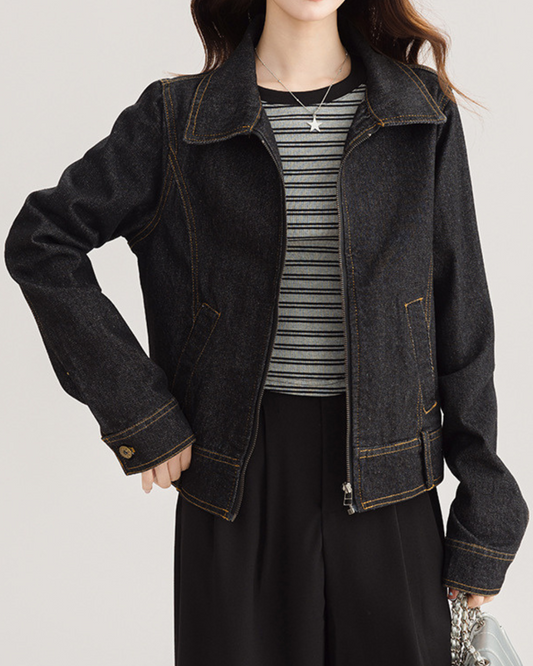 Livia Calm Contrast Denim Jacket