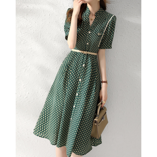 Harper Line Contrast Panel Dress