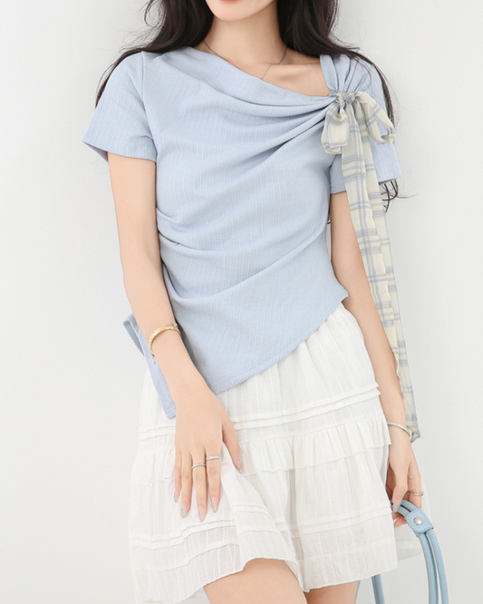 Mielle Ribbon Drape T-Shirt