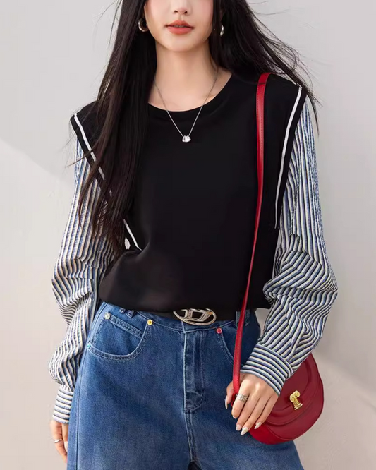 Lina Stripe Layered Shirt