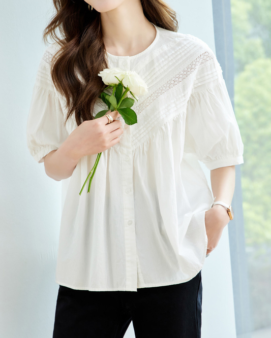 Mabel Calm Pleat Blouse