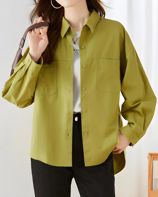 Lina Flow Cotton Pocket Shirt