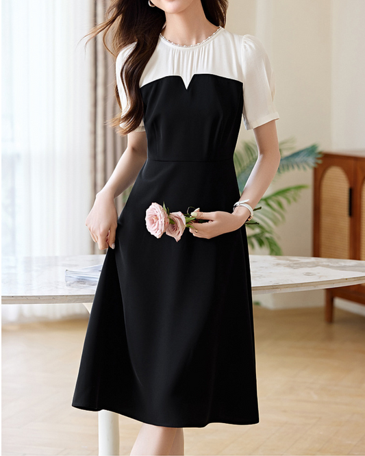 Elise Soft Contrast Day Dress
