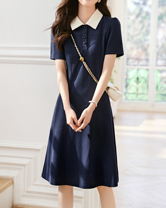 Marin Calm Collar Midi Dress
