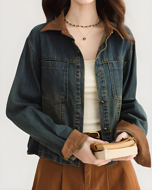 Nora Soft Contrast Denim Jacket
