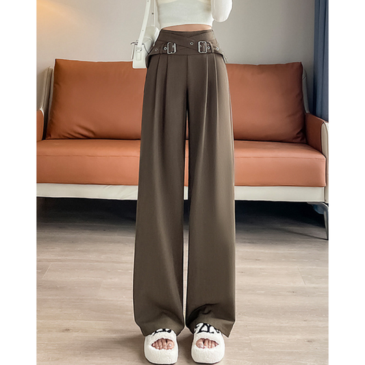 Arden Buckle Waist Wide Trousers