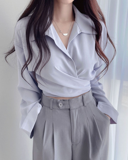 Elora Tie Back Drape Shirt