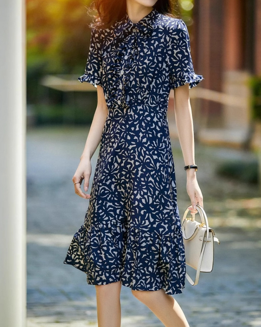 Amira Soft Petal Midi Dress