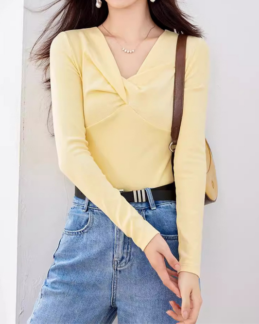 Celine Twist Viscose Knit Top