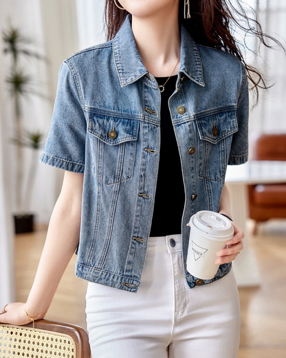 Elara Ease Denim Shirt Jacket