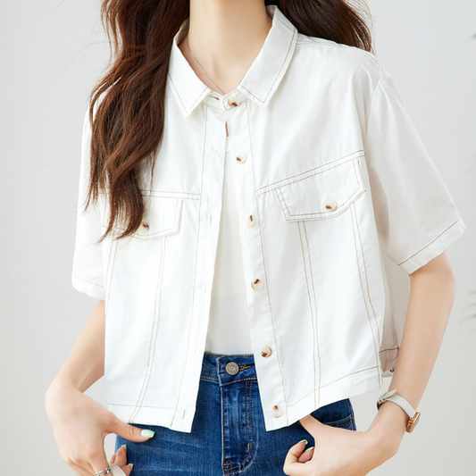 Vera Clean Utility Crop Shirt