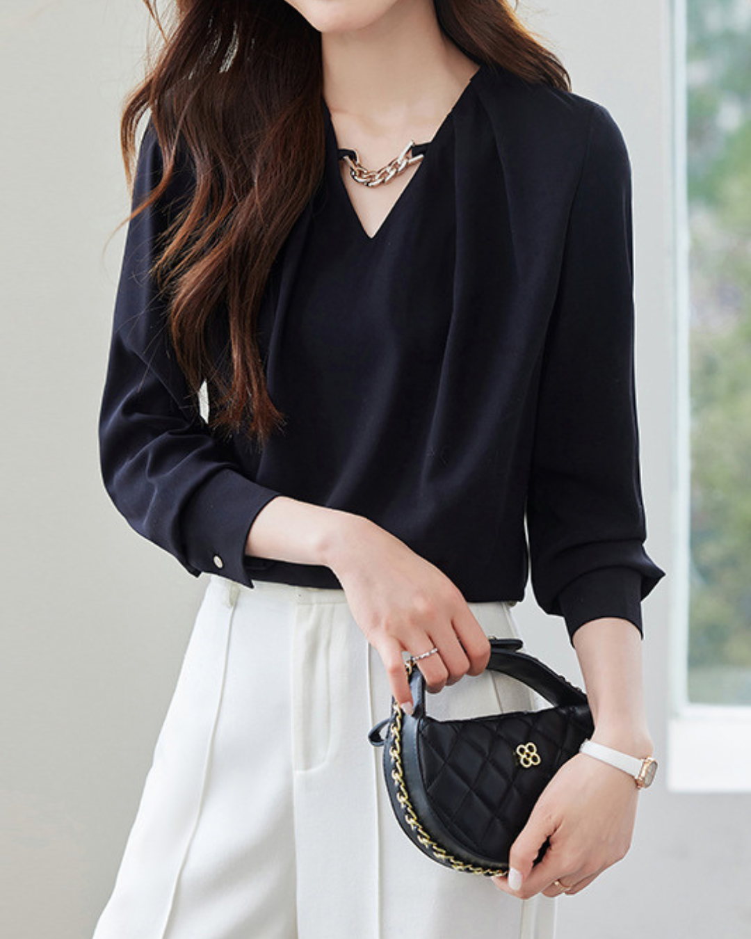 Nora Satin Twist Blouse