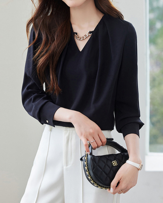 Nora Satin Twist Blouse