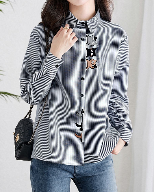 Mira Playful Stripe Shirt