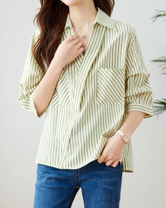 Sienna Stripe Pocket Shirt