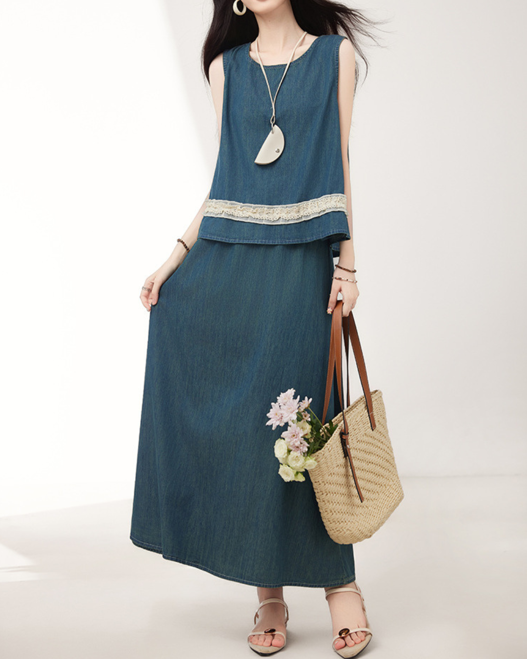Lina Soft Lace Cotton Set