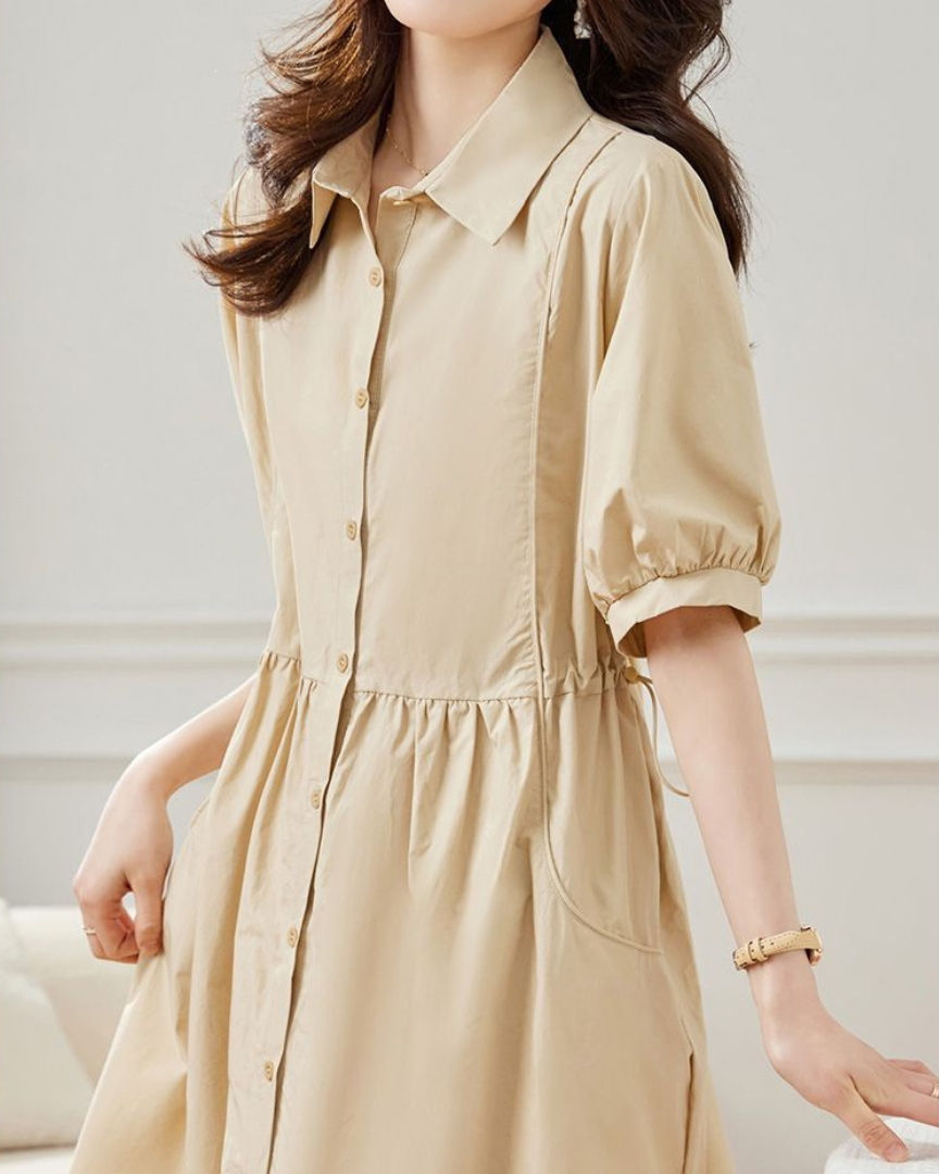 June Ease Cotton Shirt Dress