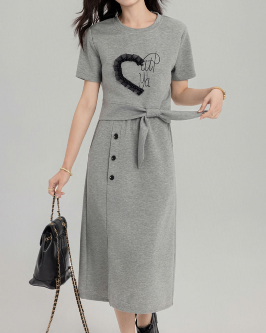 Nola Soft Heart Skirt Set