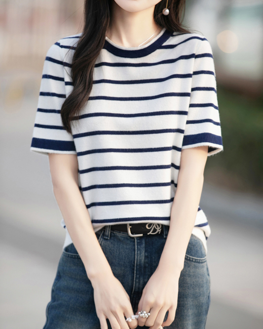 Marin Texture Stripe Knit Top