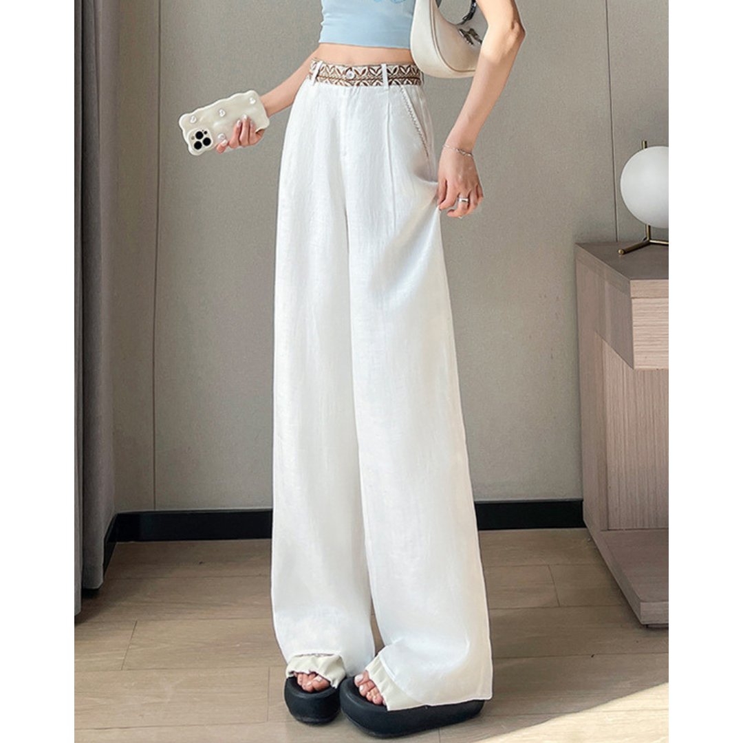 Ariwa Embroidered Waist Trousers