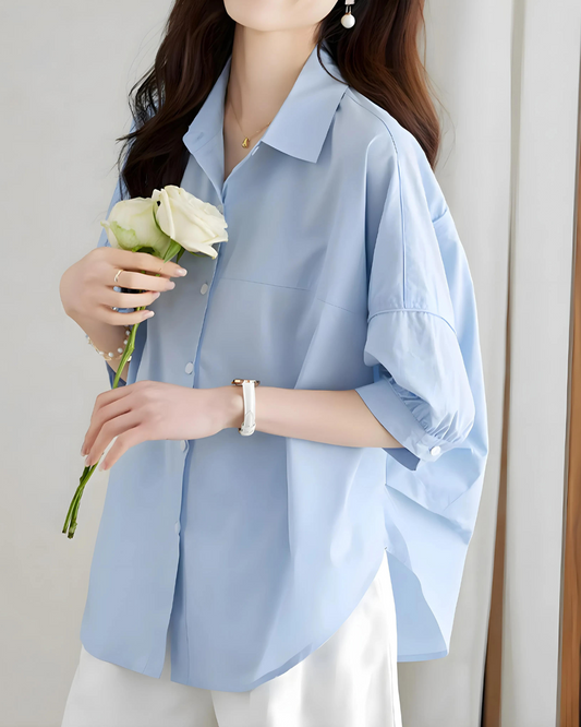 Elva Crisp Sleeve Poplin Shirt
