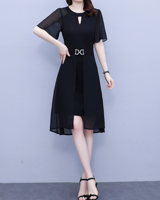 Eloise Flutter Keyhole Dress