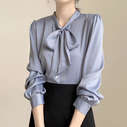 Lina Calm Stripe Drape Blouse