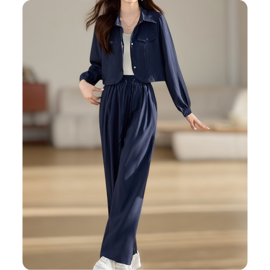 Solene Ease Pocket Shirt Set