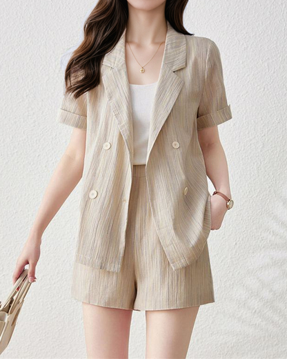 Lila Soft Linen Short Set